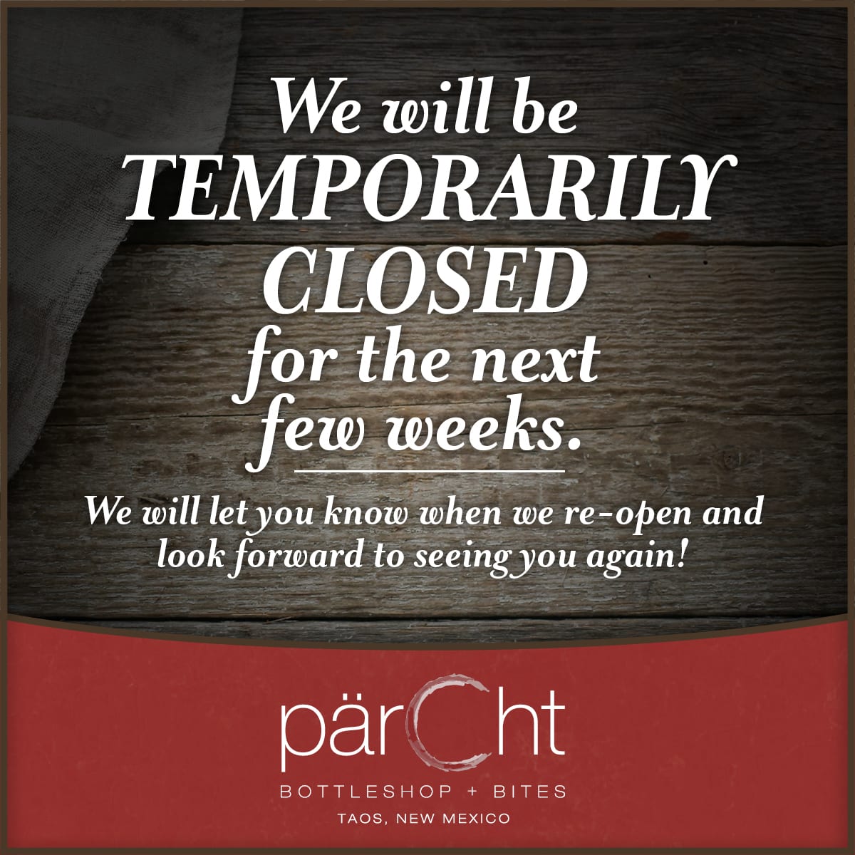 Temporarily Closed